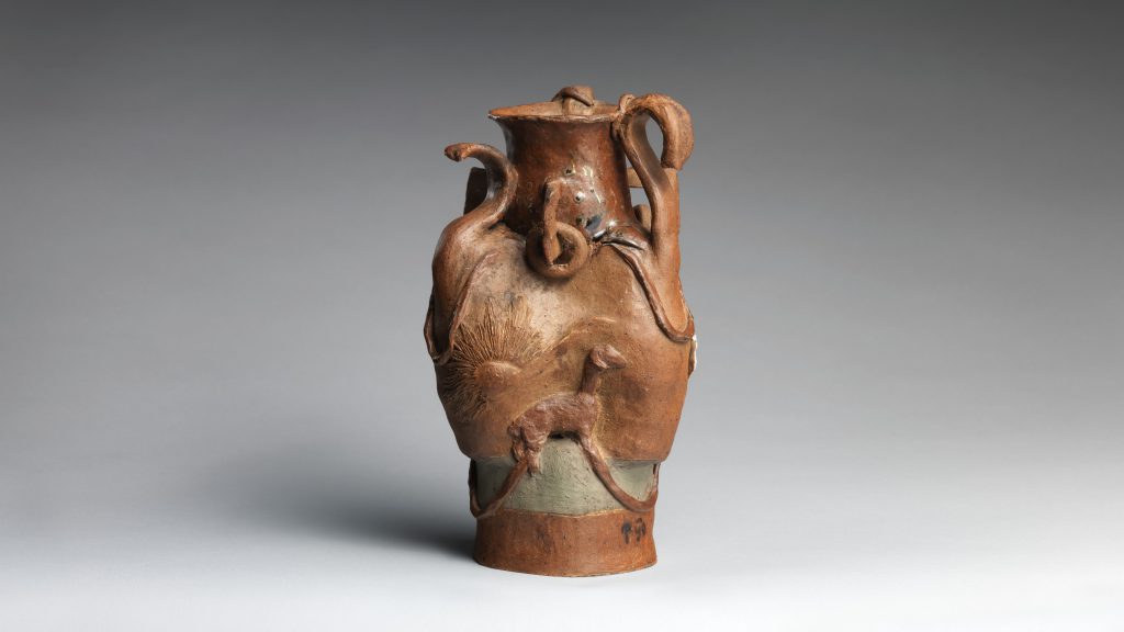 Vessel with Women and Goats by Paul Gauguin, view 5
